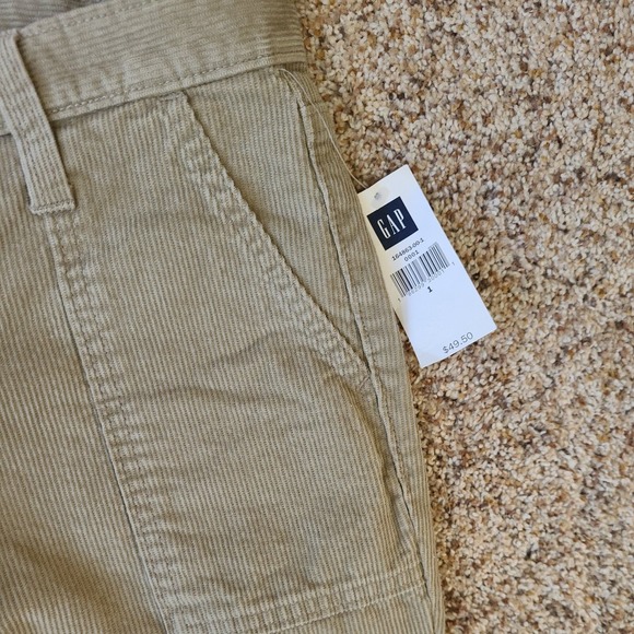 NWT WOMENS GAP LONG & LEAN CORDUROY BEIGE  PANTS SIZE 1 INSEAM 31.5" WAISTS 15" - Picture 8 of 9